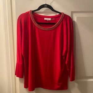 Red long sleeve shirt